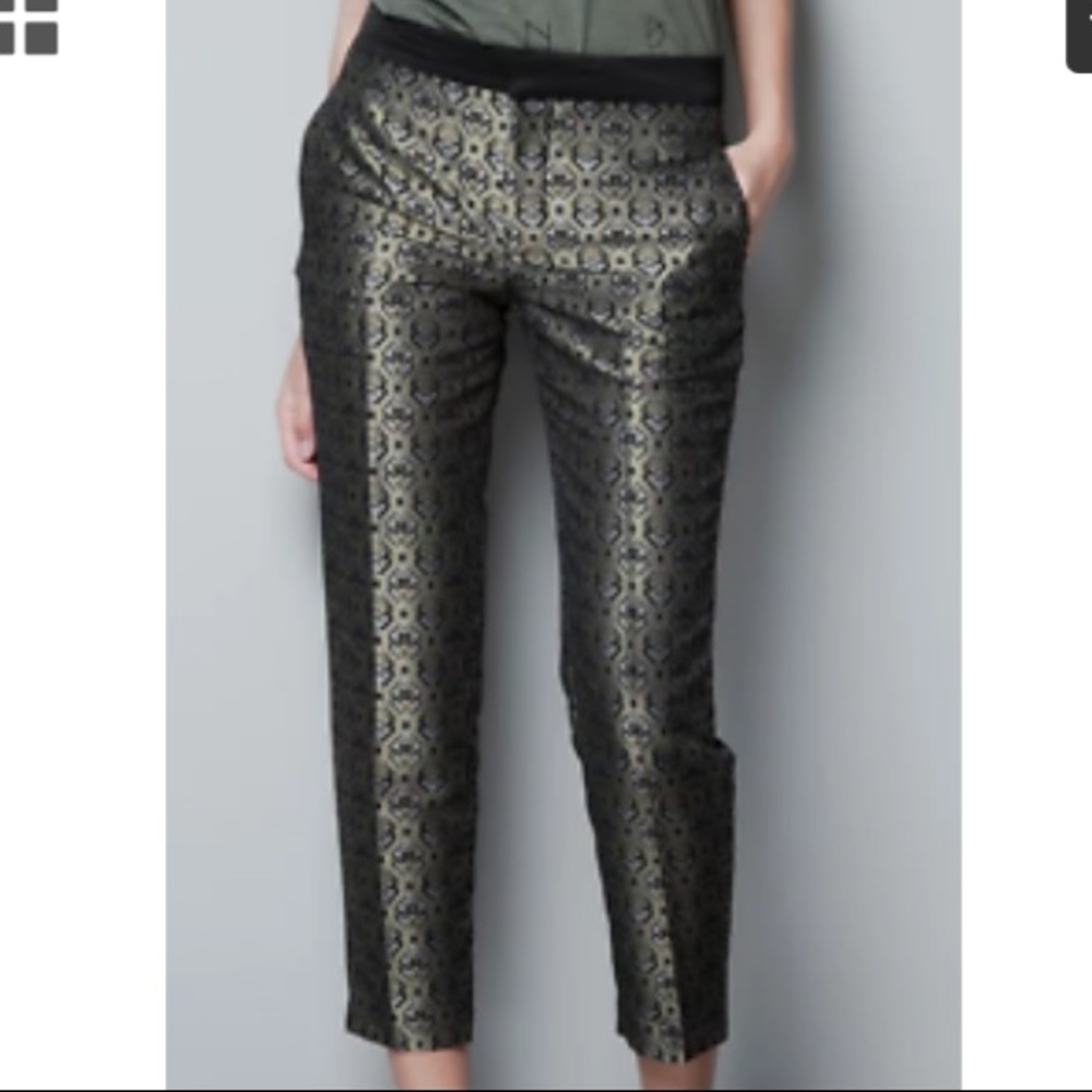COPY - Zara Gold NWT brocade pants